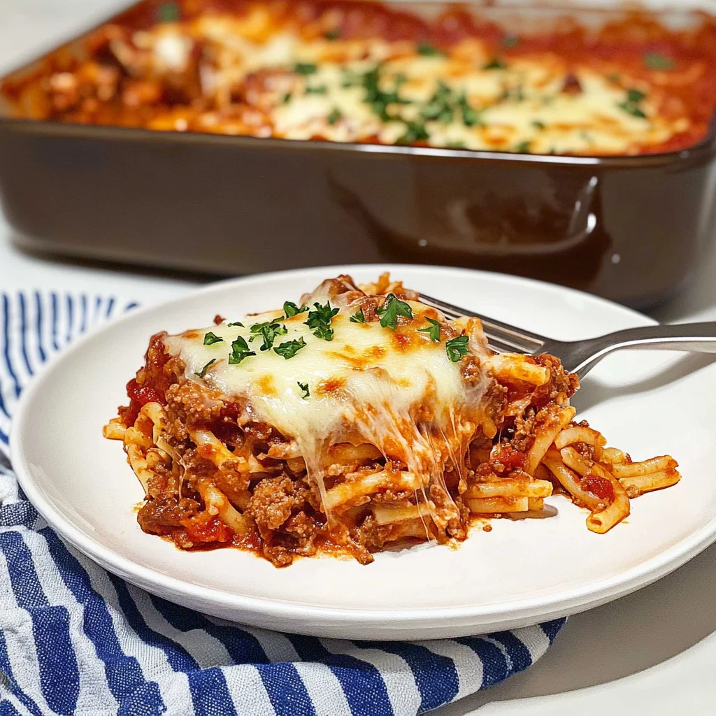 Recipe preparation for million dollar spaghetti casserole