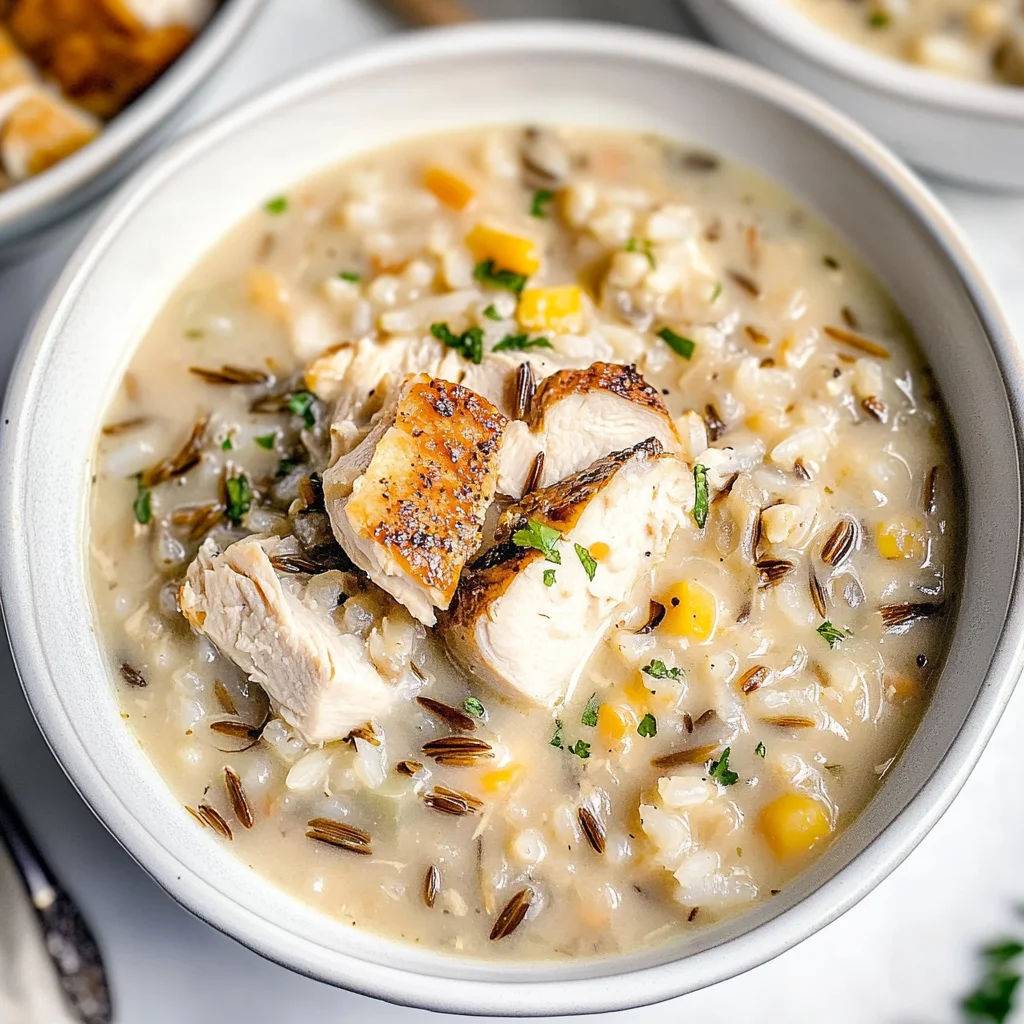 Recipe preparation for Chicken and Wild Rice Soup