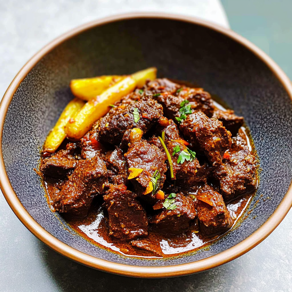 Recipe preparation for One-Pot Beef Rendang