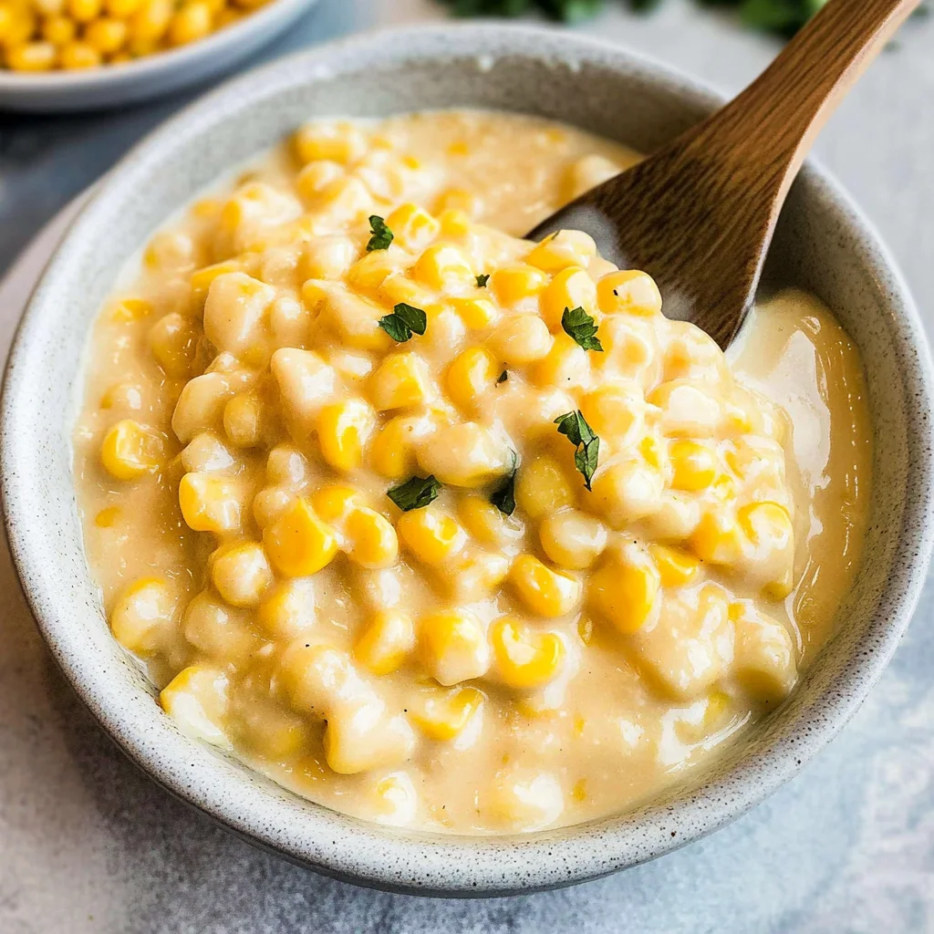 Recipe preparation for crockpot creamed corn