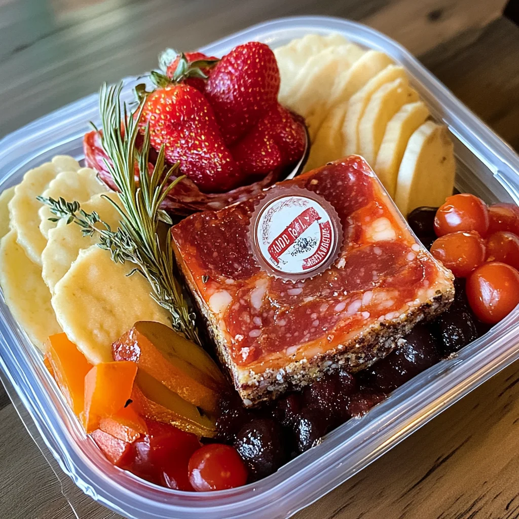 Recipe preparation for Charcuterie Lunchbox