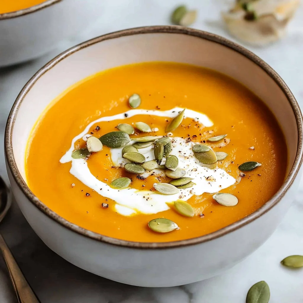 Recipe preparation for Easy Fall Roasted Pumpkin Soup