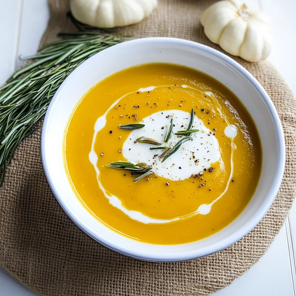 Recipe preparation for Creamy Butternut Squash Soup