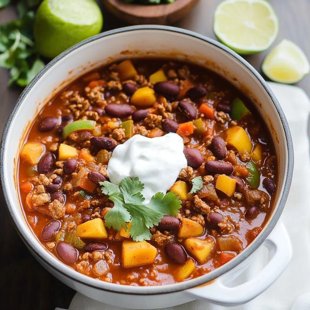 Recipe preparation for Turkey and Butternut Squash Chili