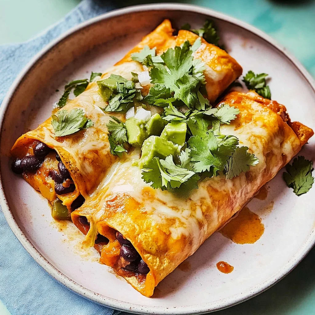 Recipe preparation for butternut squash and black bean enchiladas