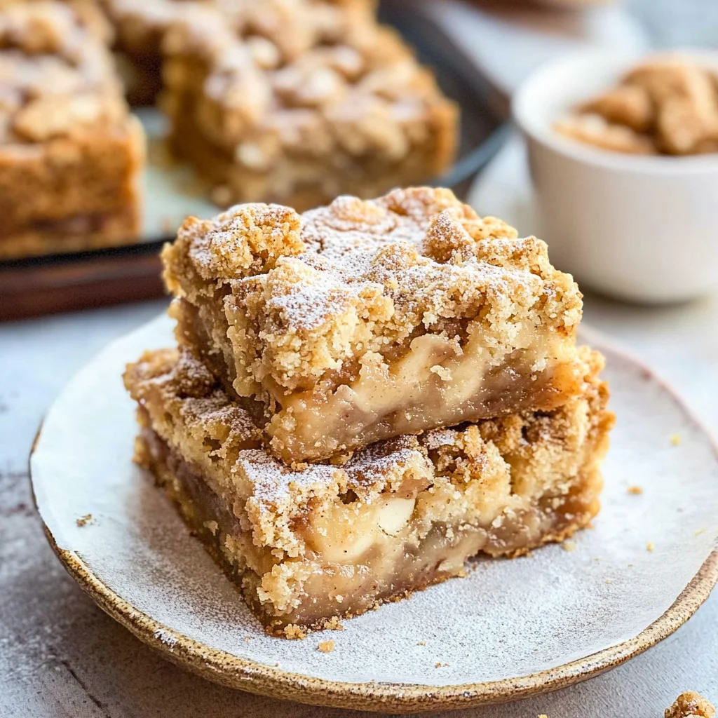 Recipe preparation for Apple Snickerdoodle Bars