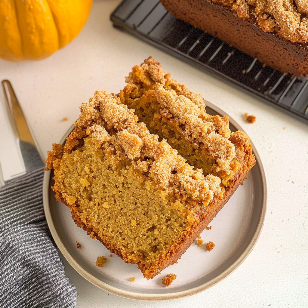 Recipe preparation for Classic Pumpkin Bread With Streusel Topping