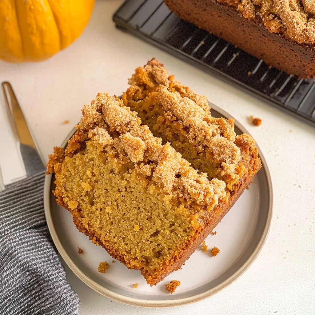 Recipe preparation for Classic Pumpkin Bread With Streusel Topping