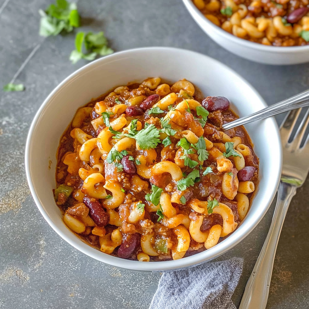 Recipe preparation for one-pot vegan chili mac