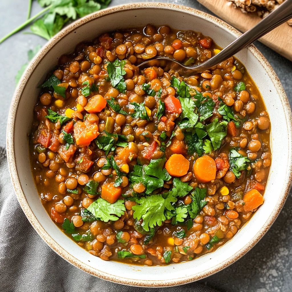 Recipe preparation for Moroccan Instant Pot lentils