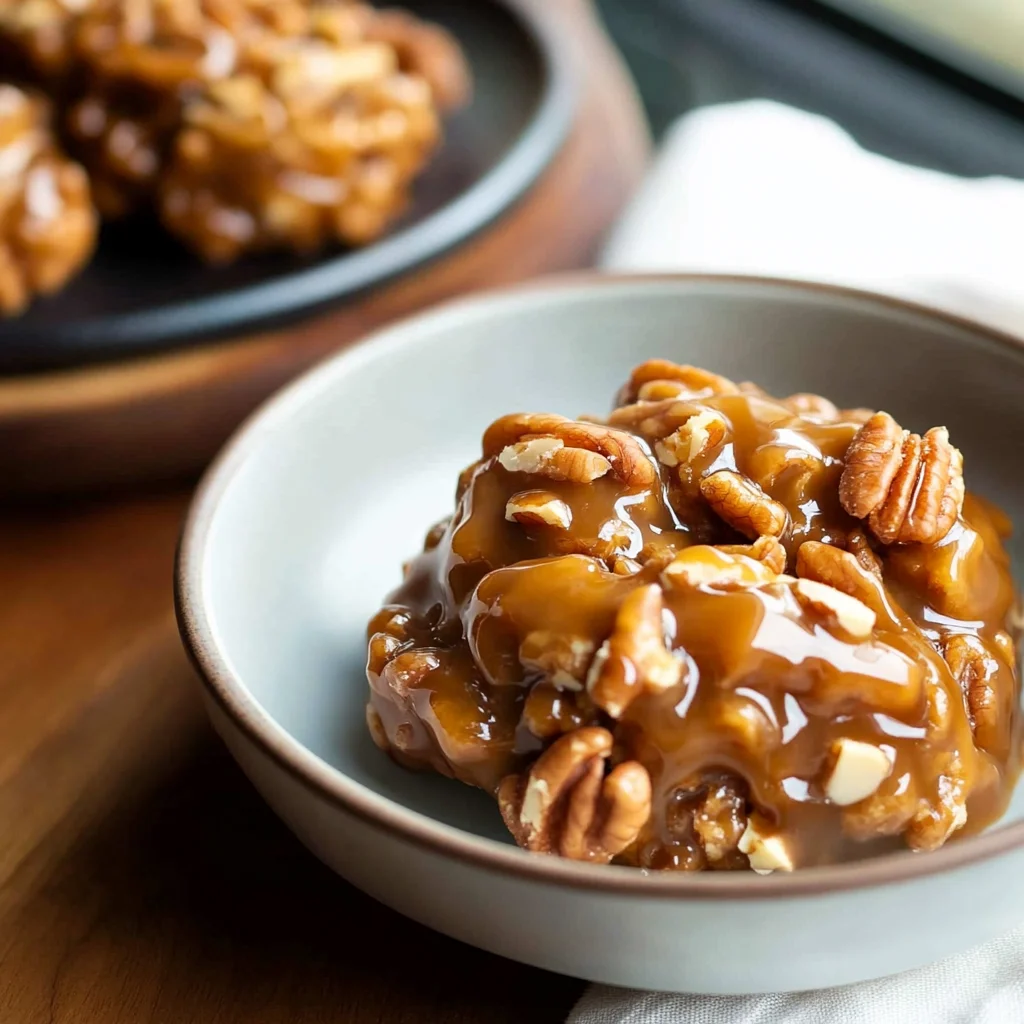Recipe preparation for Caramel Pecan Clusters
