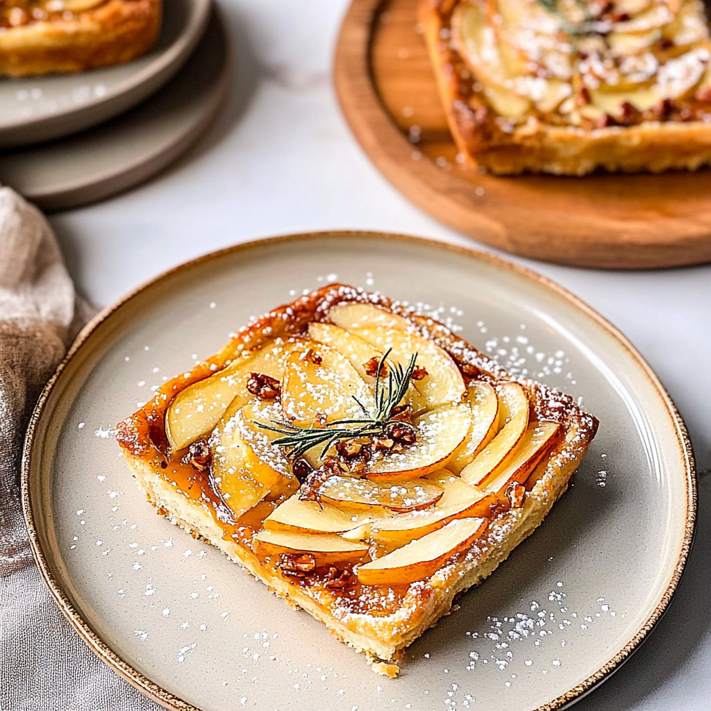 Recipe preparation for Caramel Apple & Cheddar Savoury Tart