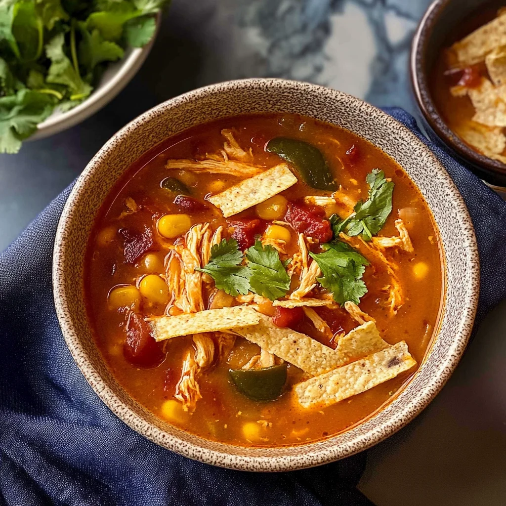 Recipe preparation for chicken tortilla Soup