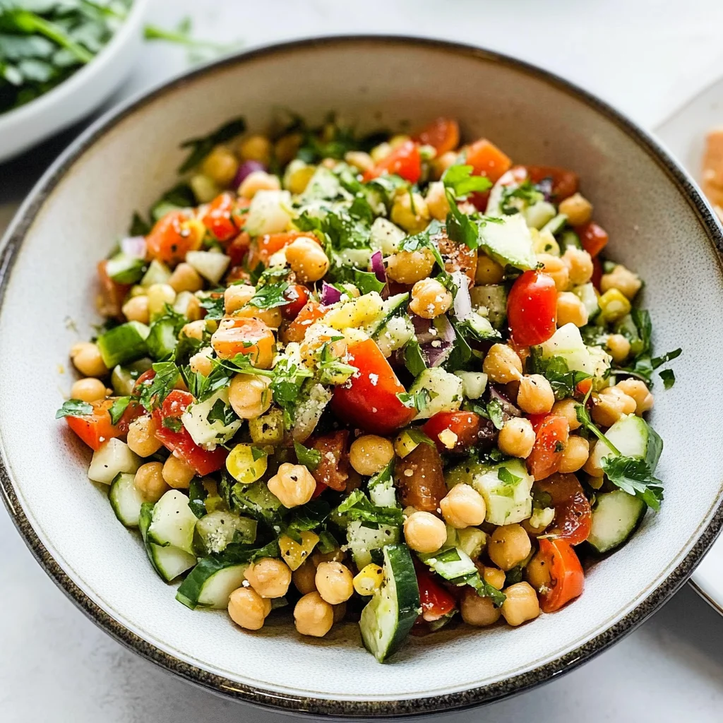 Recipe preparation for Chickpea Salad