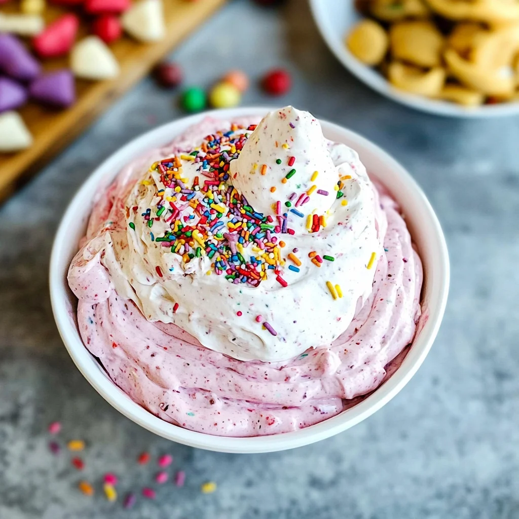 Recipe preparation for Funfetti Cake Dip