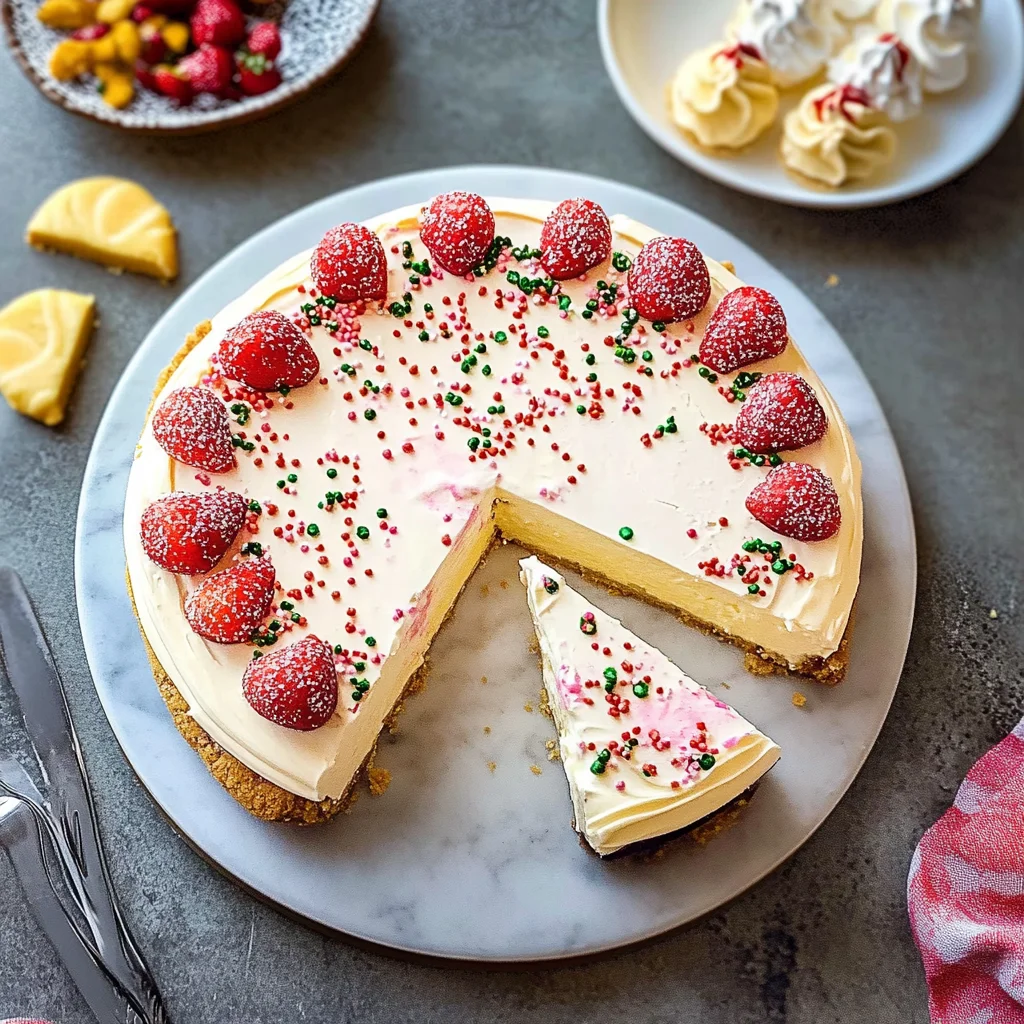 Recipe preparation for Sugar Cookie Cheesecake