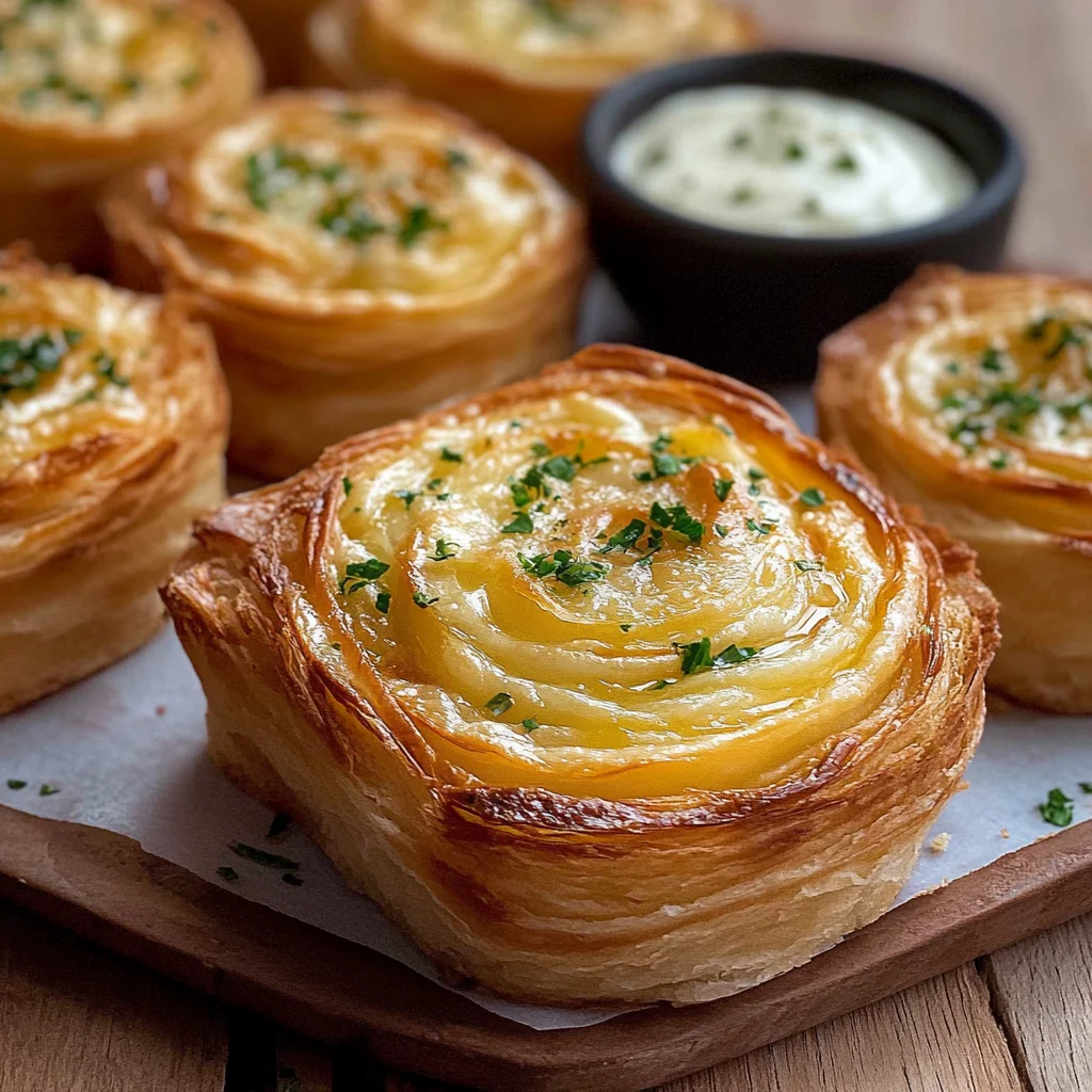 Recipe preparation for Cheesy Garlic Cruffin