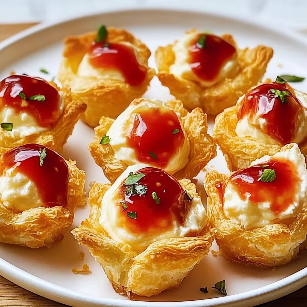 Recipe preparation for Cream Cheese and Pepper Jelly Bites