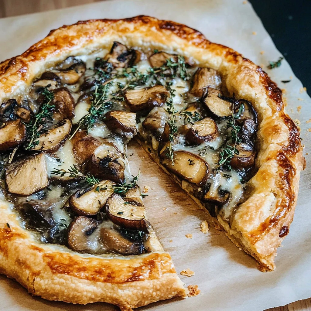 Recipe preparation for Mushroom Galette