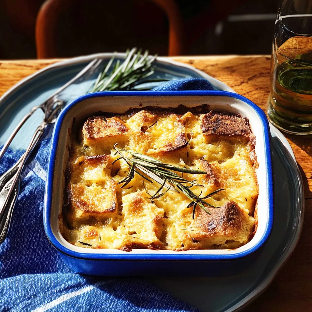 Recipe preparation for Savoury Bread Pudding