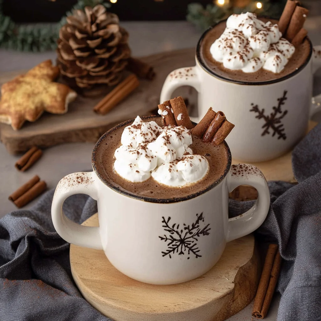 Recipe preparation for Gingerbread Hot Cocoa with Molasses