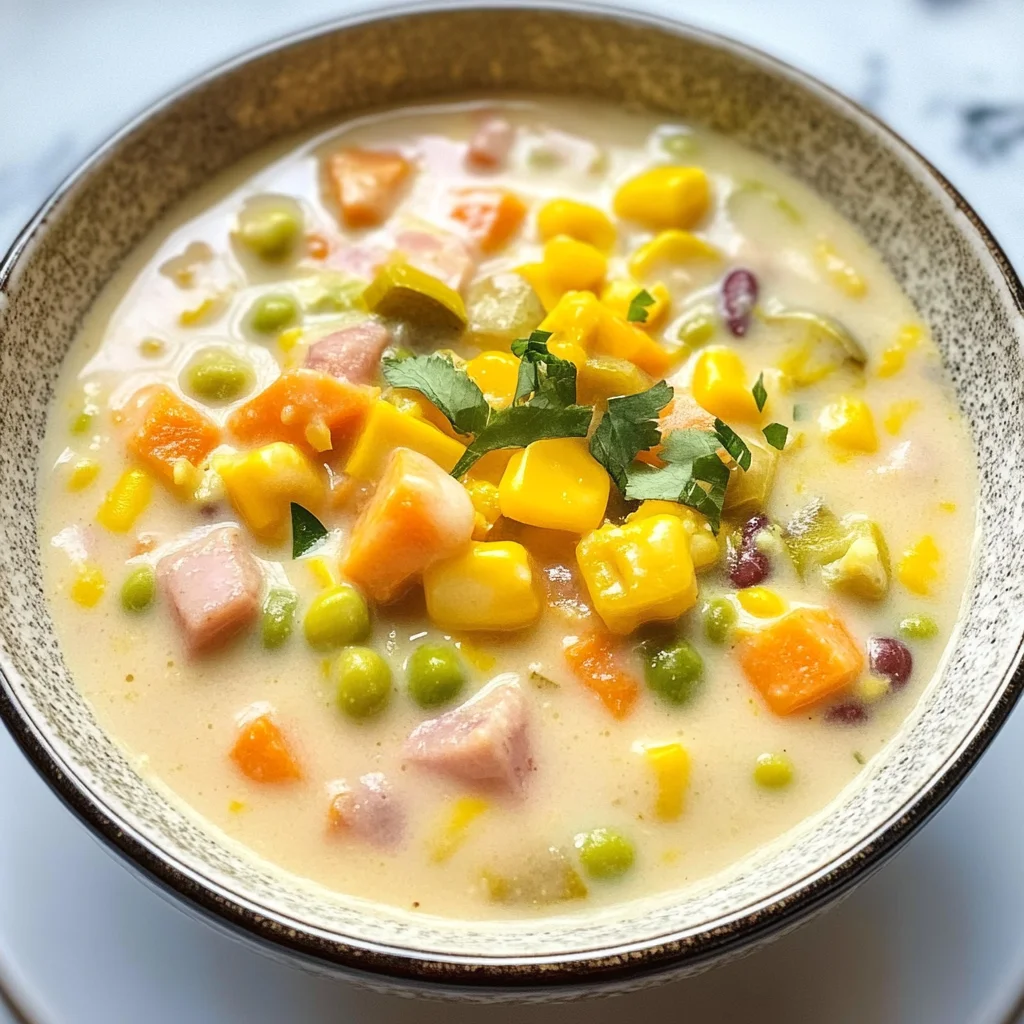 Recipe preparation for Sweet Potato Corn Chowder