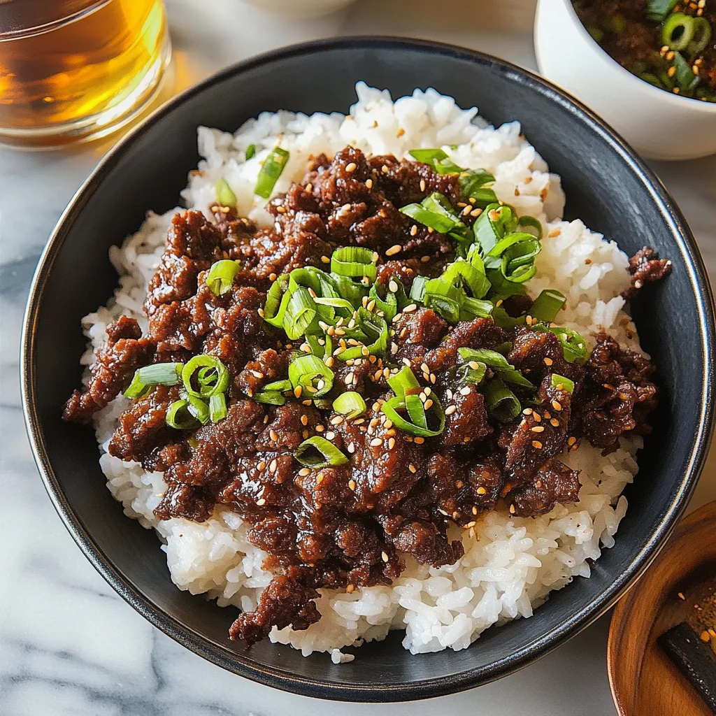 Recipe preparation for Korean Bulgogi Beef & Rice