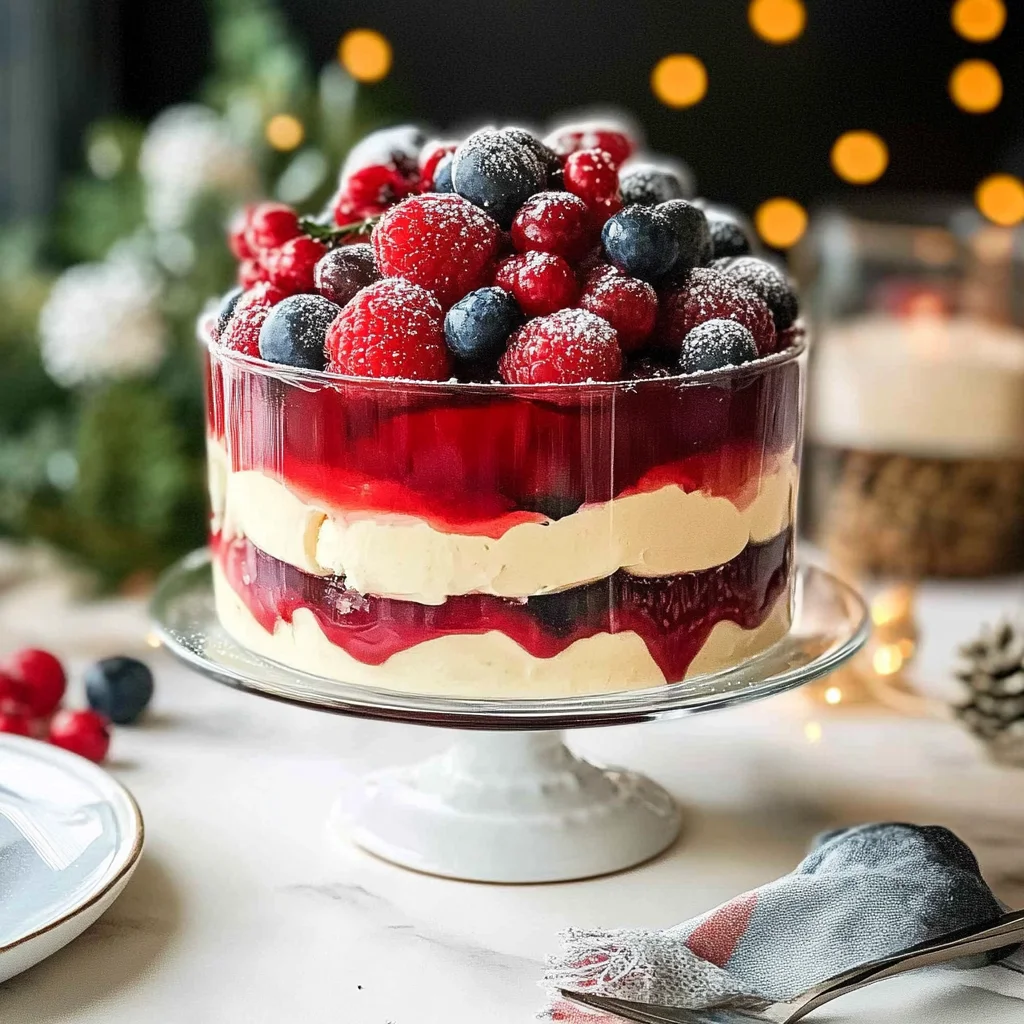 Recipe preparation for Christmas Festive Trifle