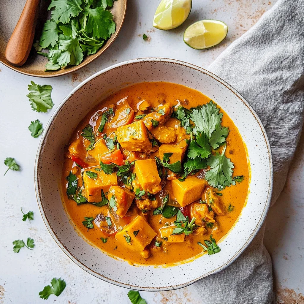 Recipe preparation for Sweet Potato Curry