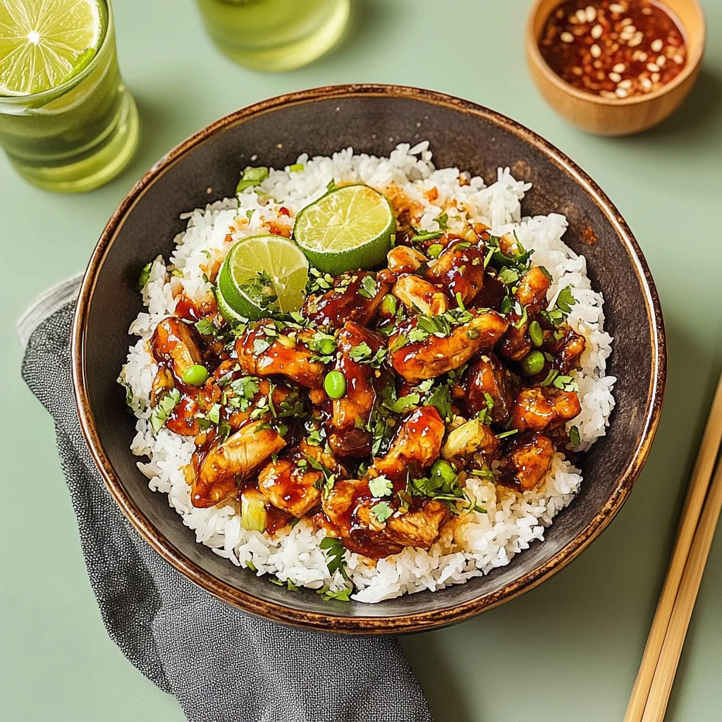 Recipe preparation for Easy Sweet Chili Chicken Bowl Recipe