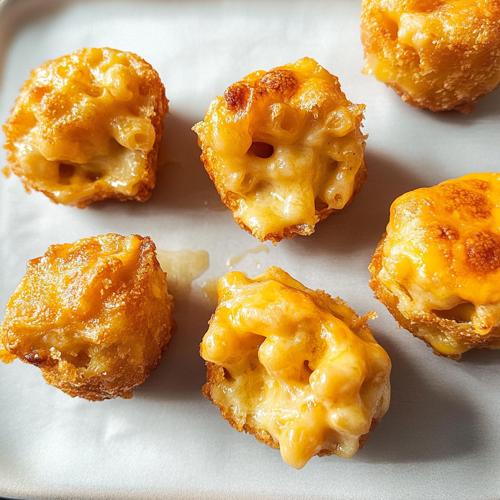 Recipe preparation for Baked Mac and Cheese Bites