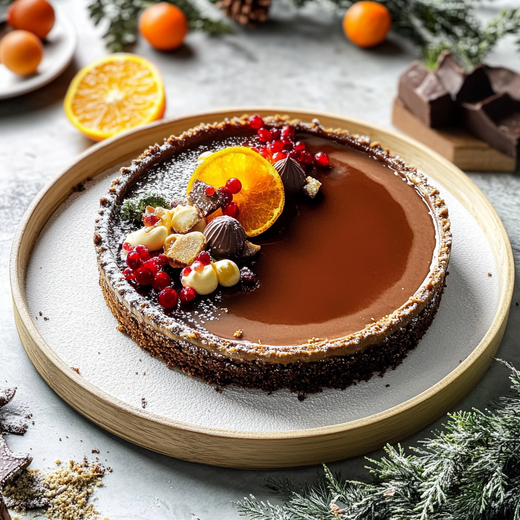 Recipe preparation for Gluten-Free Vegan Chocolate Orange Tart