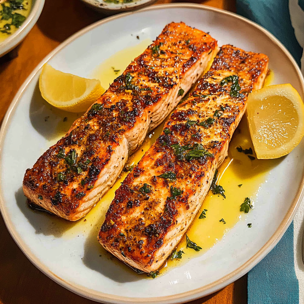 Recipe preparation for 30-Minute Lemon Garlic Butter Salmon