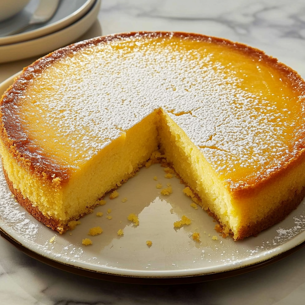 Recipe preparation for Italian Grandma’s Lemon Custard Cake