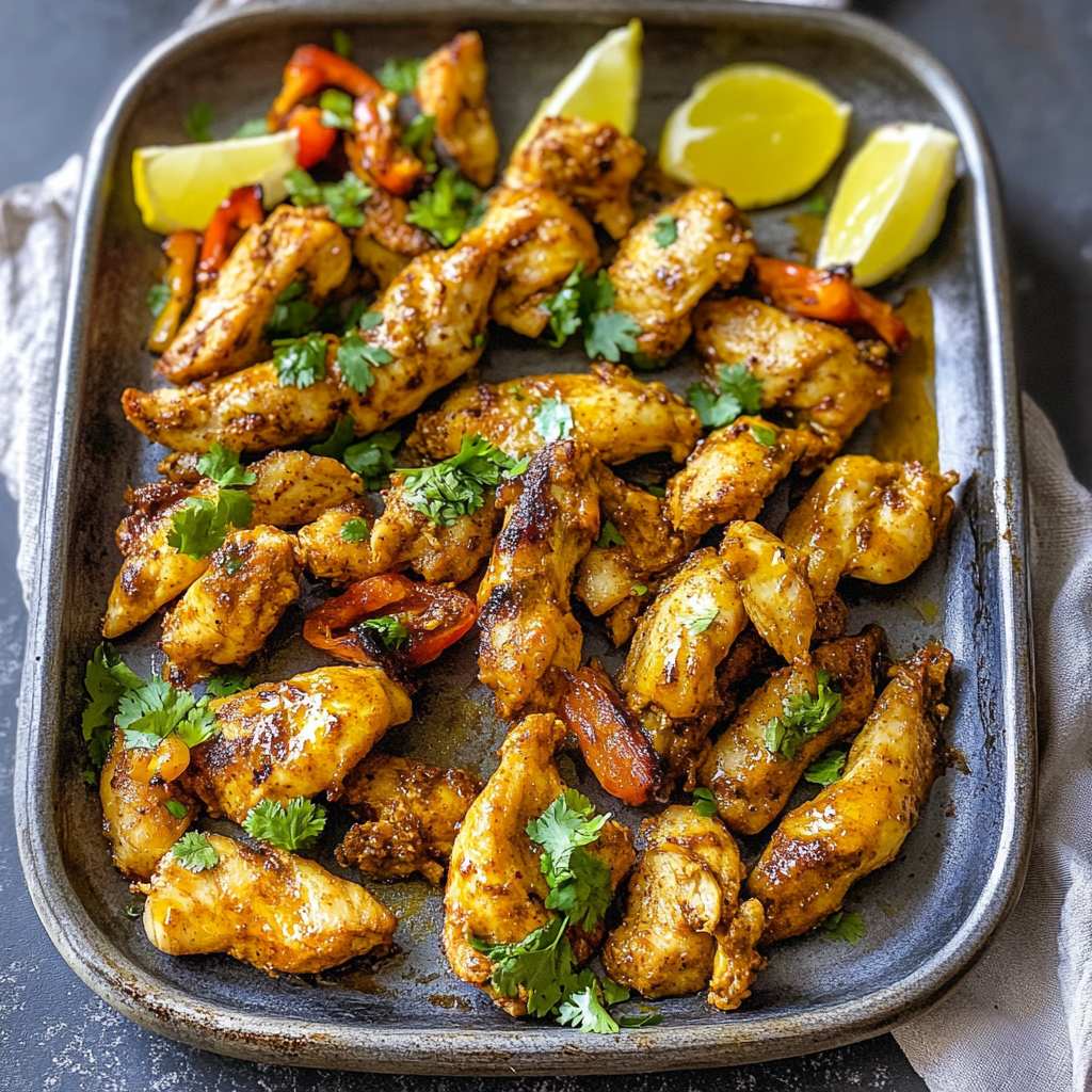 Recipe preparation for Sheet Pan Chicken Shawarma