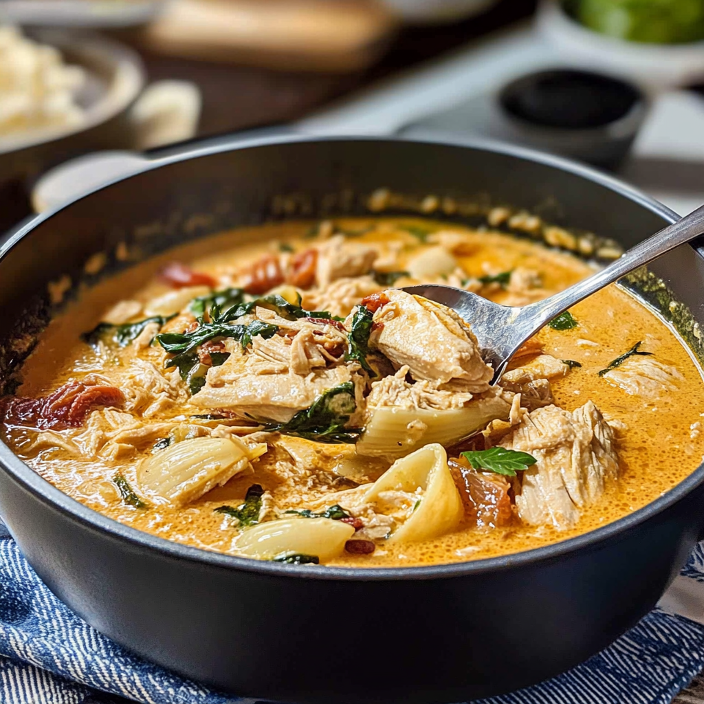 Recipe preparation for Marry Me Chicken Soup