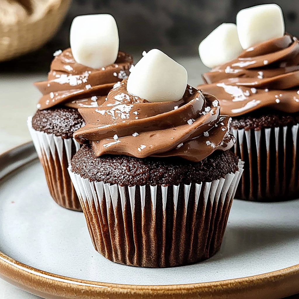 Recipe preparation for hot chocolate cupcakes