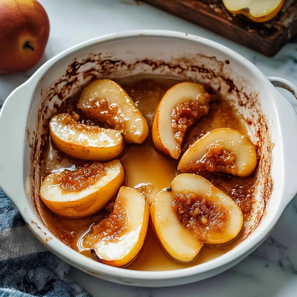 Recipe preparation for baked pears