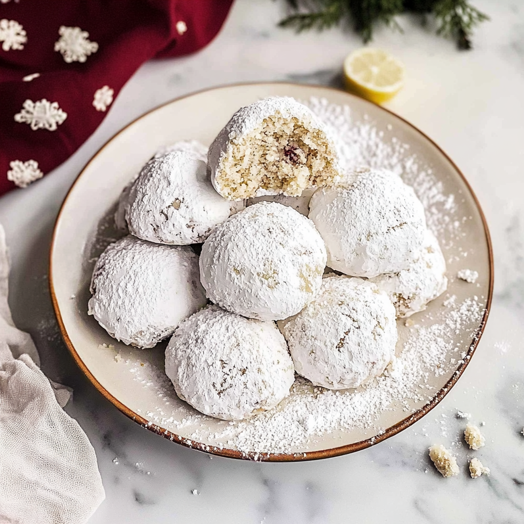 Recipe preparation for Snowball Cookie Recipe