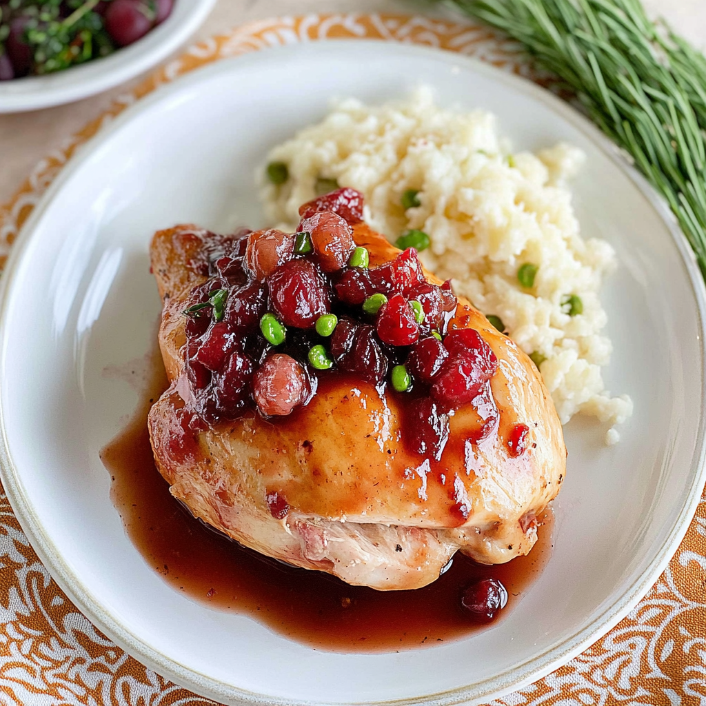 Recipe preparation for Cranberry Chicken recipe