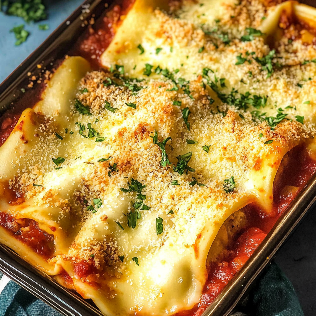 Recipe preparation for authentic Italian manicotti