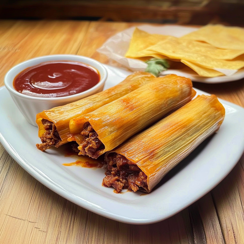 Recipe preparation for Beef Tamales