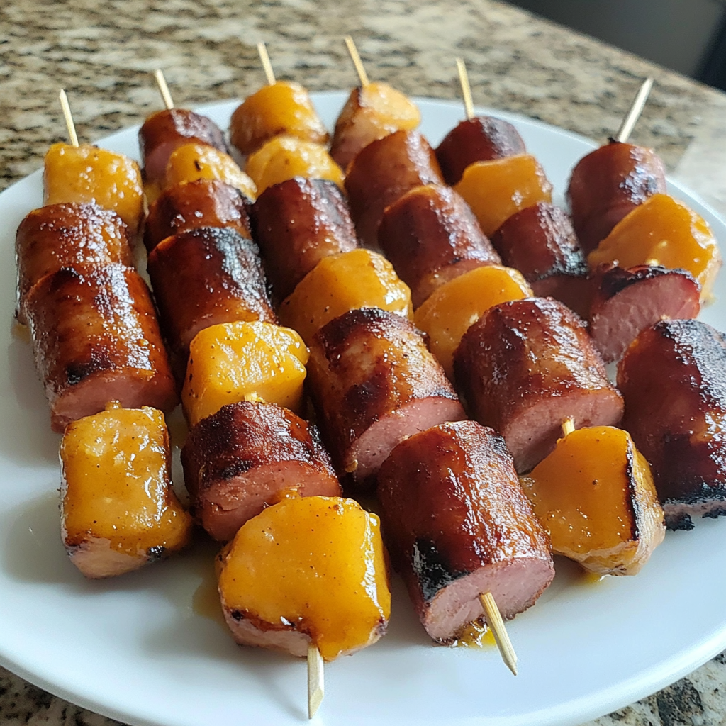 Recipe preparation for Glazed Kielbasa Bites