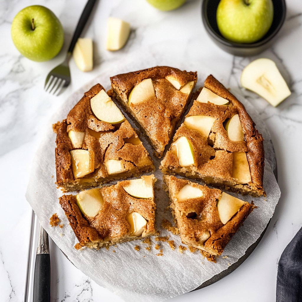 Recipe preparation for Apple and Cinnamon Tray Cake