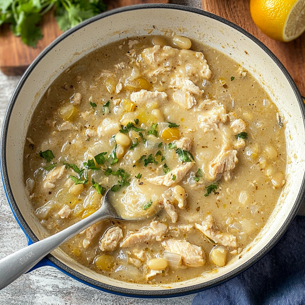 Recipe preparation for Stovetop White Chicken Chili