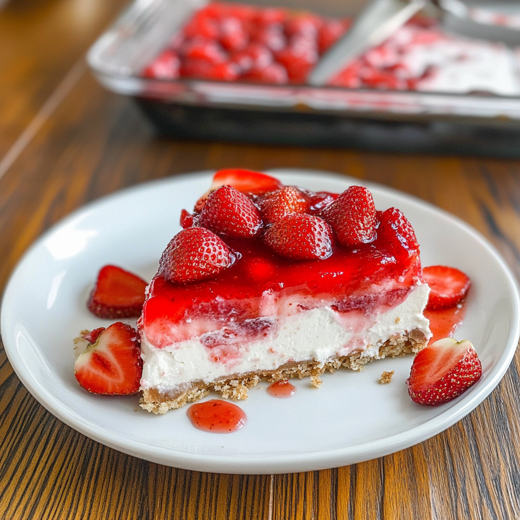 Recipe preparation for Strawberry Pretzel Salad