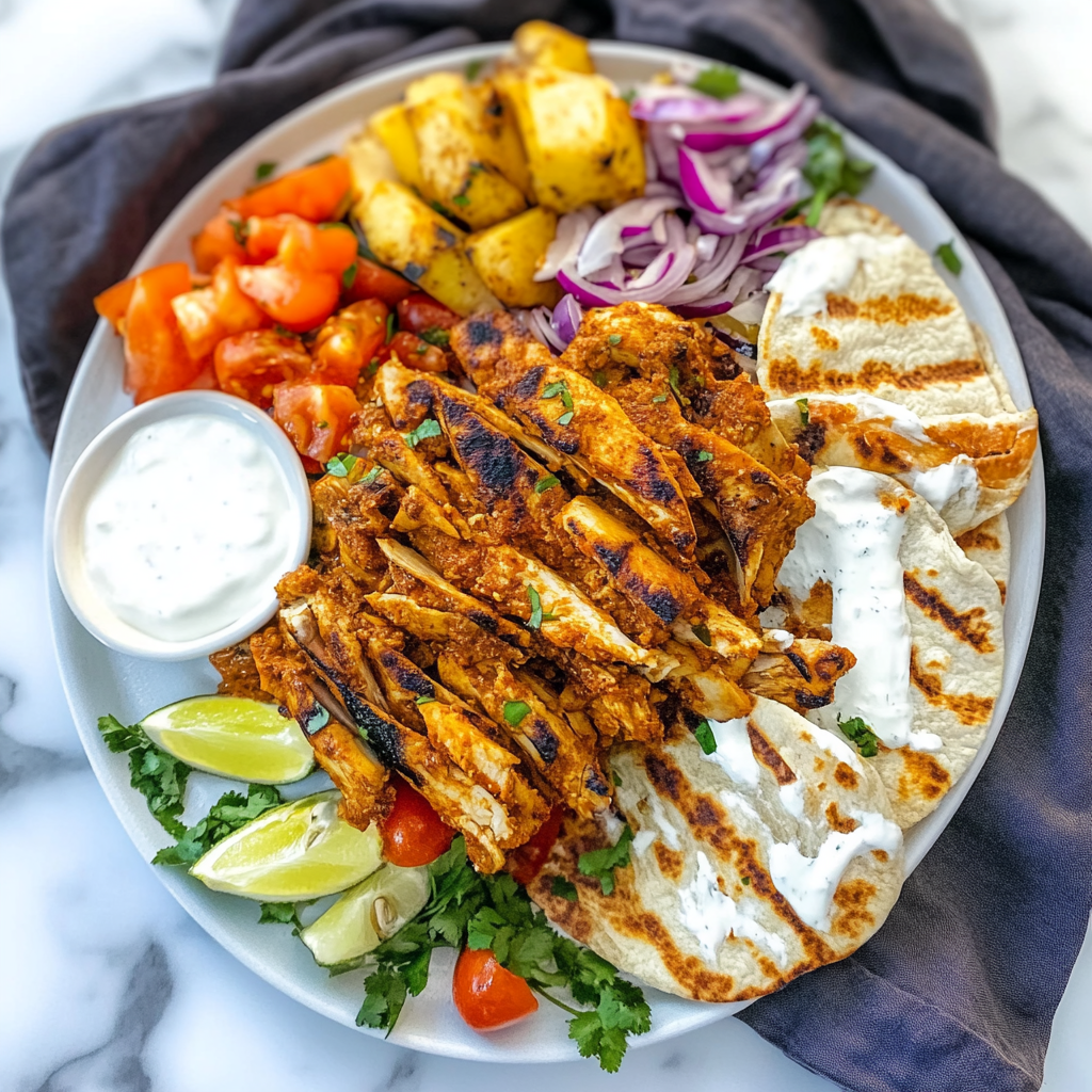 Recipe preparation for Chicken Shawarma