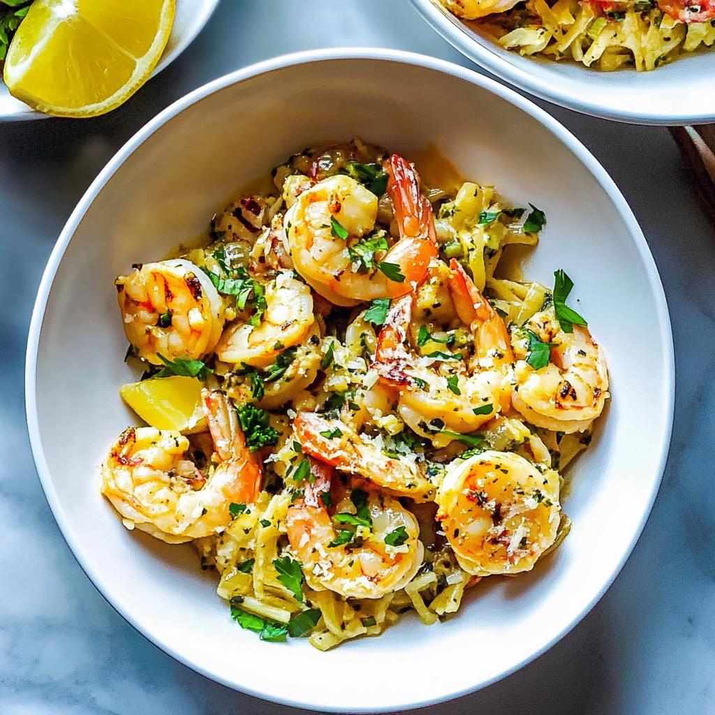 Recipe preparation for Instant Pot Shrimp Scampi