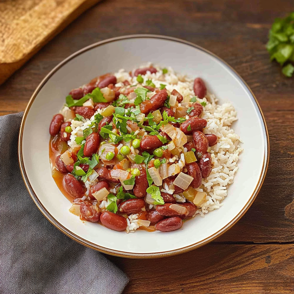 Recipe preparation for Authentic Louisiana Red Beans and Rice