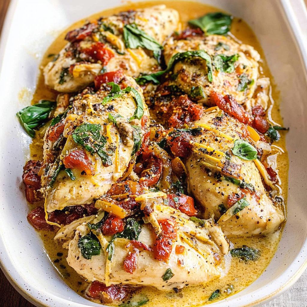 Recipe preparation for Crockpot Tuscan Chicken